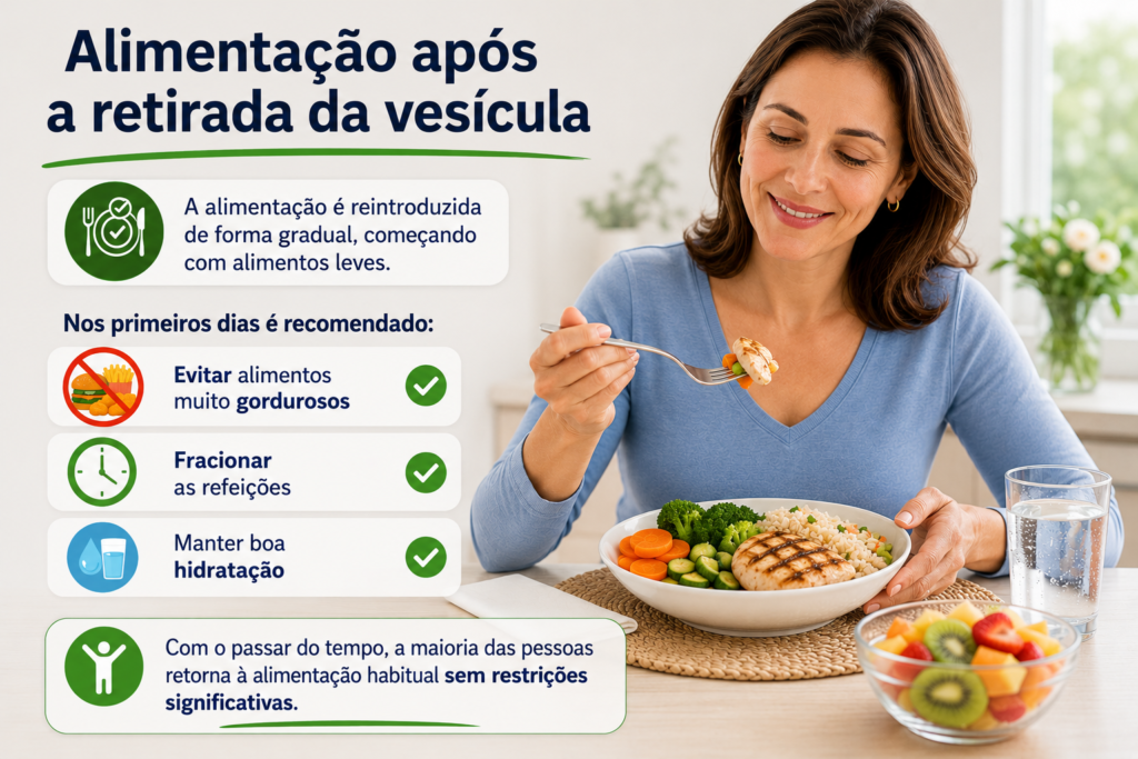 Alimentação após retirada da vesícula biliar